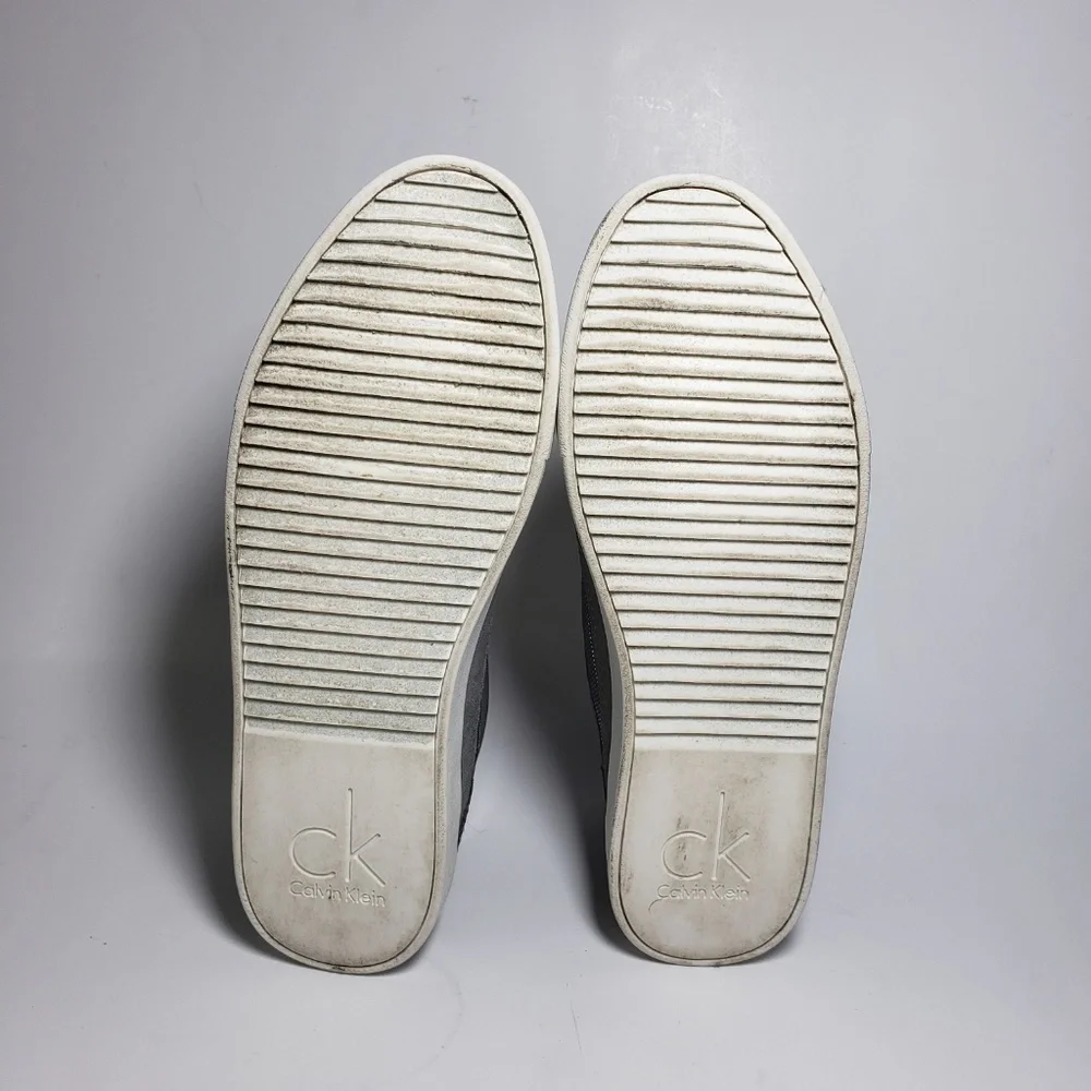 Calvin Klein Gray & Silver High Top Sneakers Sz 7 - Picture 6 of 6